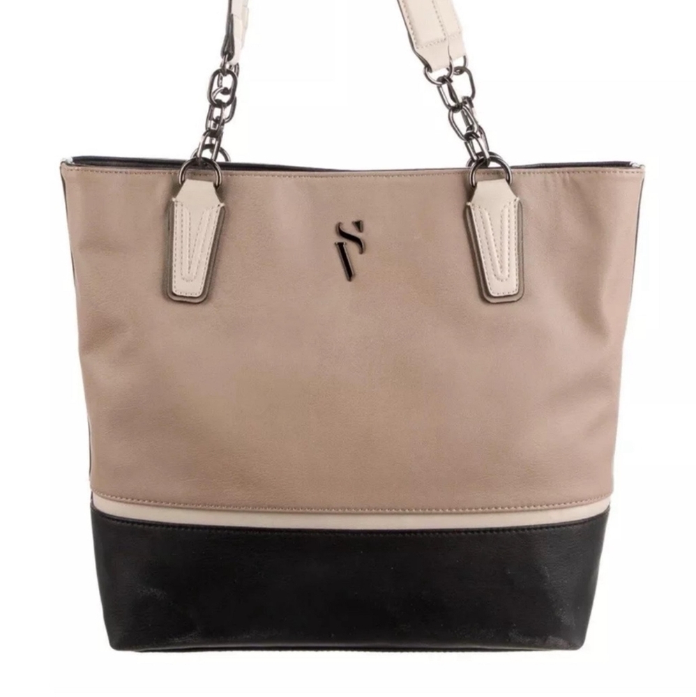 Vera Wang Cream & Black Women's Tote Bag